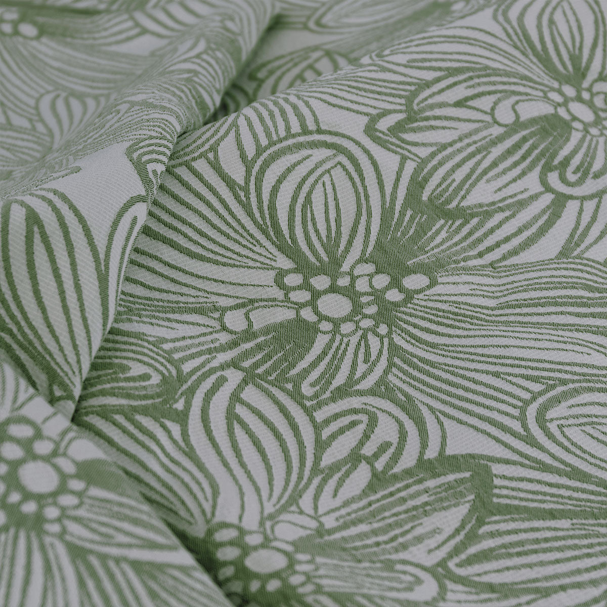Ardor Avena Green Textured Floral Jacquard Quilt Cover Set King V442-INT-QUILTCS-AVENAJACQUARD-GREEN-KI