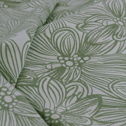 Ardor Avena Green Textured Floral Jacquard Quilt Cover Set Queen V442-INT-QUILTCS-AVENAJACQUARD-GREEN-QS
