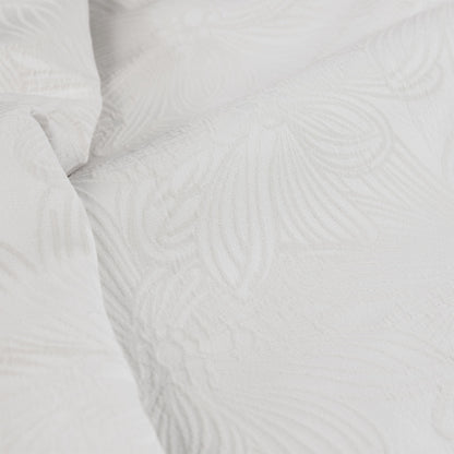 Ardor Avena White Textured Floral Jacquard Quilt Cover Set Queen V442-INT-QUILTCS-AVENAJACQUARD-WHITE-QS
