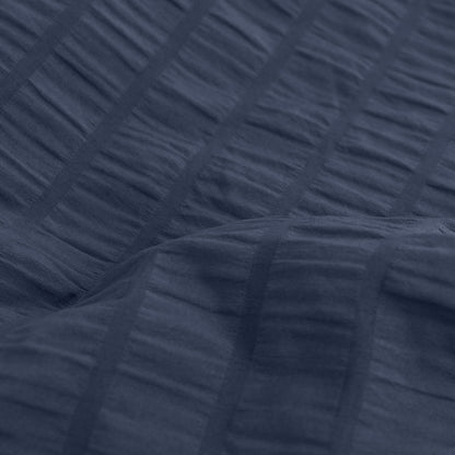 Ardor Byron Navy Seersucker Quilt Cover Set Queen V442-INT-QUILTCS-BYRONSEERSUCKER-NAVY-QS