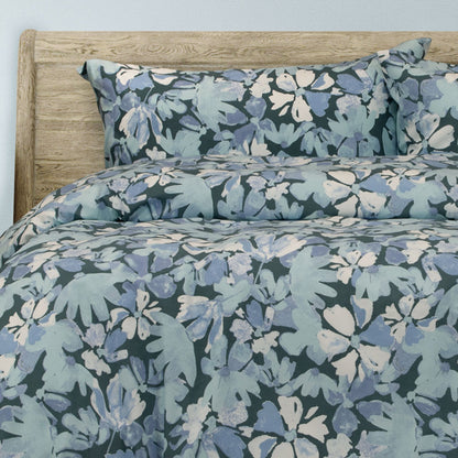 Ardor Eadie Teal Floral Printed Quilt Cover Set King V442-INT-QUILTCS-EADIE-TEAL-KI