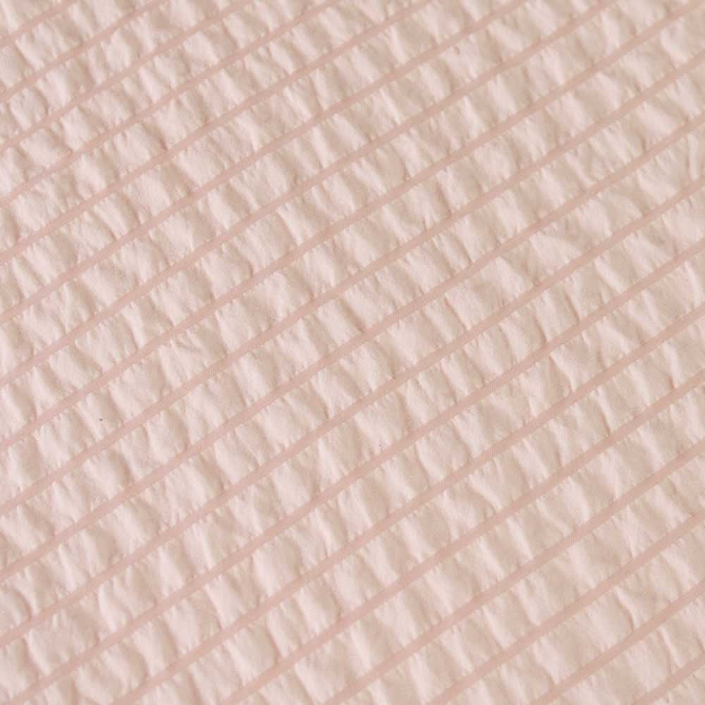 Ardor Ingrid Blush Seersucker Stripe Quilt Cover Set Double V442-INT-QUILTCS-INGRID-BLUSH-DS