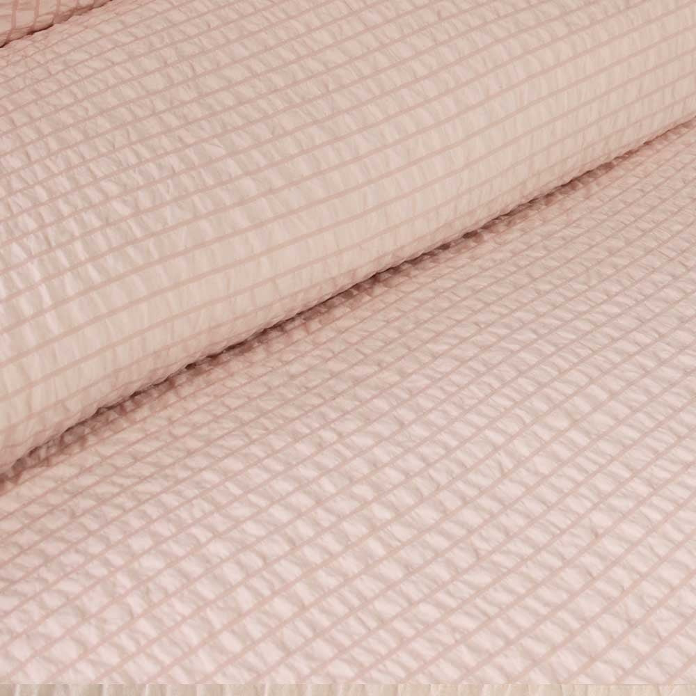 Ardor Ingrid Blush Seersucker Stripe Quilt Cover Set King V442-INT-QUILTCS-INGRID-BLUSH-KI
