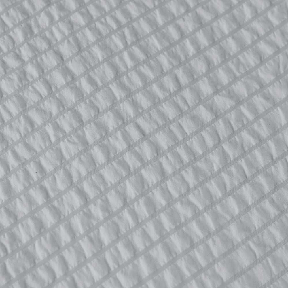 Ardor Ingrid Silver Seersucker Stripe Quilt Cover Set Queen V442-INT-QUILTCS-INGRID-SILVER-QS