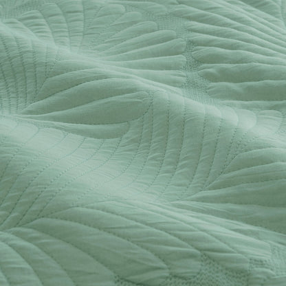 Ardor Molly Palm Green Quilted Quilt Cover Set King V442-INT-QUILTCS-MOLLYPALM-GREEN-KI