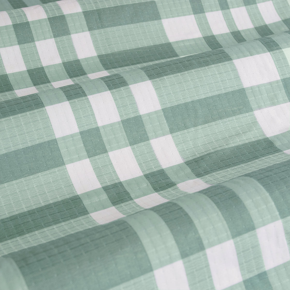 Ardor Ronan Green Plaid Jacquard Quilt Cover Set King V442-INT-QUILTCS-RONAN-GREEN-KI
