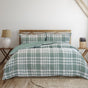 Ardor Ronan Green Plaid Jacquard Quilt Cover Set Queen V442-INT-QUILTCS-RONAN-GREEN-QS