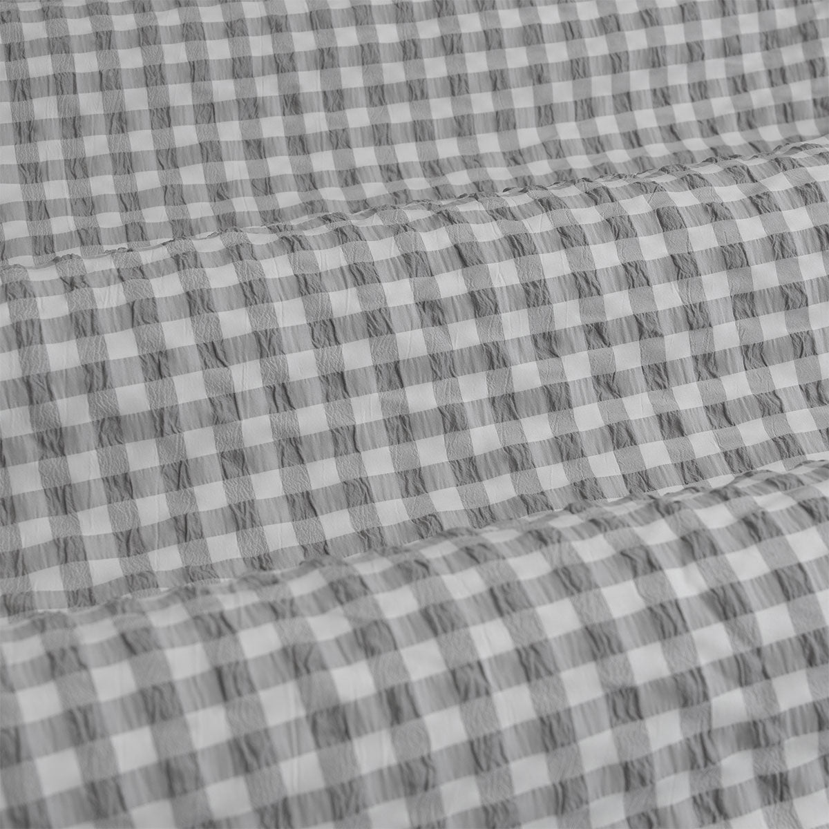 Ardor Rowe Grey Textured Seersucker Quilt Cover Set King V442-INT-QUILTCS-ROWE-GREY-KI
