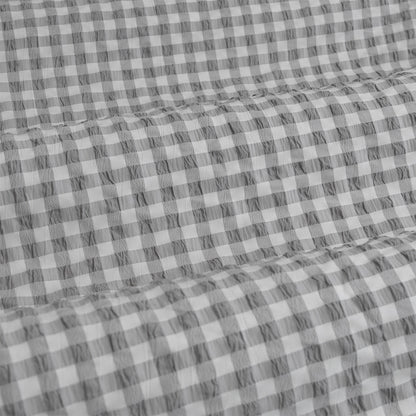 Ardor Rowe Grey Textured Seersucker Quilt Cover Set Queen V442-INT-QUILTCS-ROWE-GREY-QS