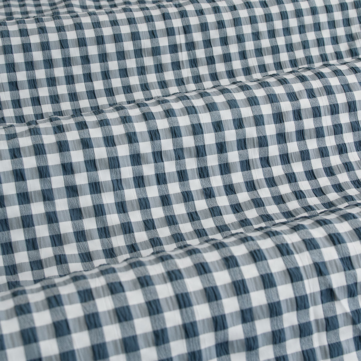 Ardor Rowe Teal Textured Seersucker Quilt Cover Set Queen V442-INT-QUILTCS-ROWE-TEAL-QS