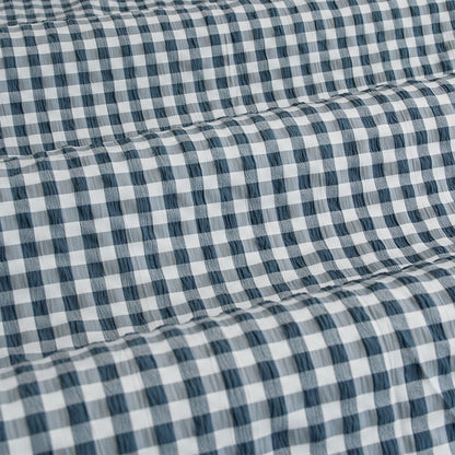 Ardor Rowe Teal Textured Seersucker Quilt Cover Set Queen V442-INT-QUILTCS-ROWE-TEAL-QS