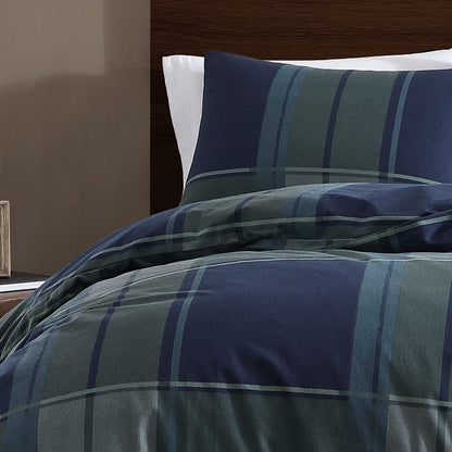 Ardor Sommers Dark Khaki Cotton Flannelette Quilt Cover Set King V442-INT-QUILTCS-SOMMERS-DARKKHAKI-KI