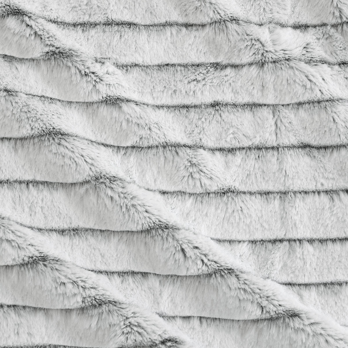 Ardor Striped Faux Fur Grey Super Soft Quilt Cover Set Queen V442-INT-QUILTCS-STRIPEDFAUXFUR-GREY-QS