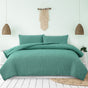 Ardor Tuscan Teal Ruched Quilt Cover Set Queen V442-INT-QUILTCS-TUSCANRUCHED-TEAL-QS