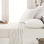Apartmento Easy-care Micro Flannelette Sheet Set Snow King Single V442-INT-SHEETS-MICROFLANNEL-SNOW-KS