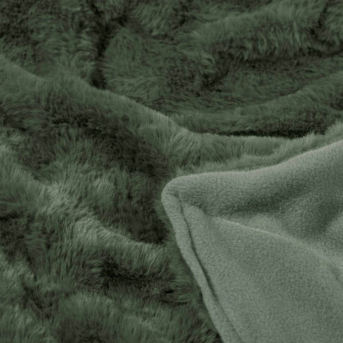 Ardor Clayton Faux Fur Soft Plush Throw Rug 130x170cm Khaki V442-INT-THROW-CLAYTONFAUXFUR-KHAKI-RE