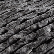 Ardor Cole Ash Striped Faux Fur Soft Plush Throw Rug 130x170cm V442-INT-THROW-COLEFAUXFUR-ASH-RE