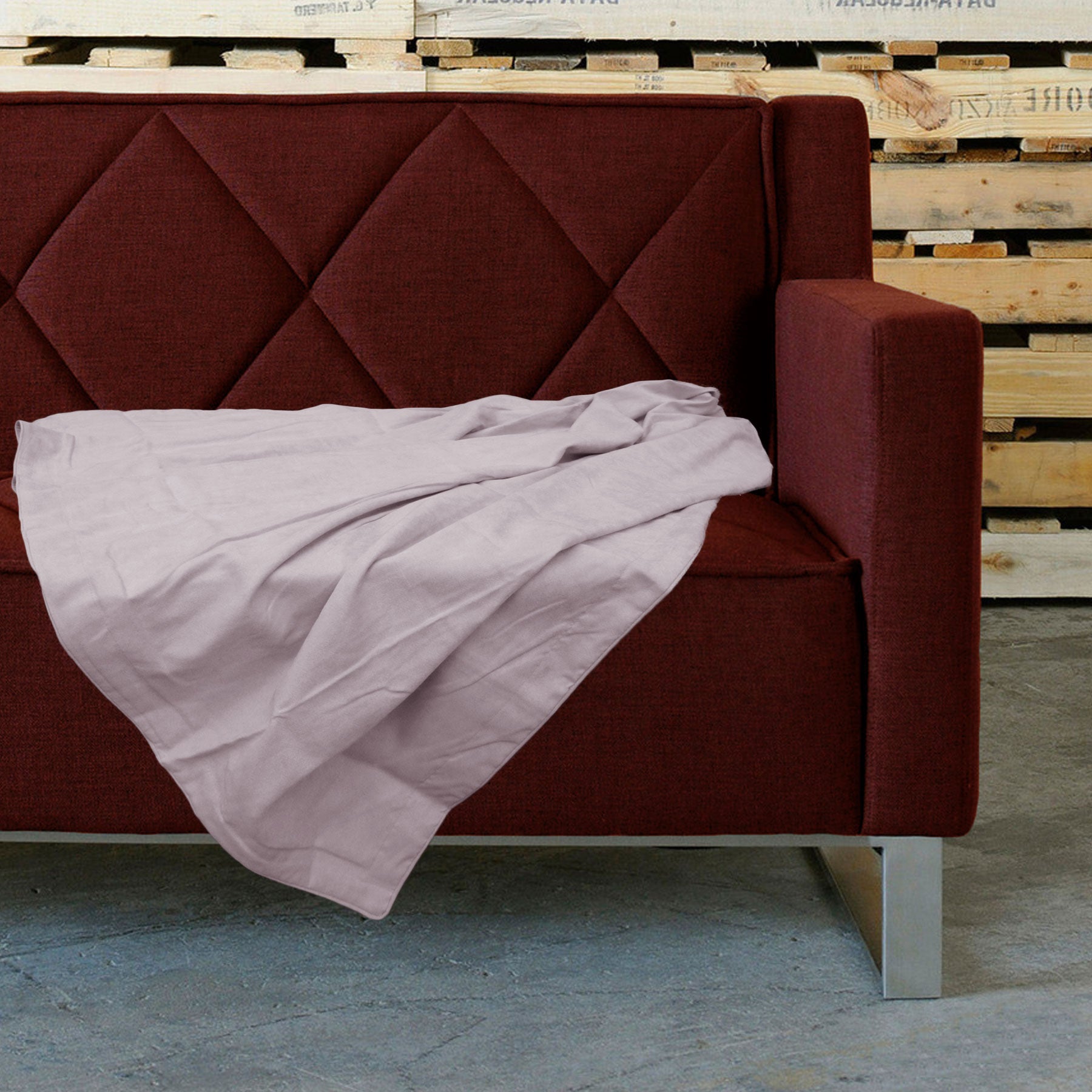 Retro Home Portsea Faux Suede Throw 140x170 cm Blush V442-INT-THROW-SUEDE-BLUSH-RE