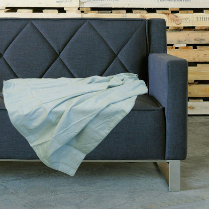 Retro Home Portsea Faux Suede Throw 140x170 cm Duckegg V442-INT-THROW-SUEDE-DUCKEGG-RE