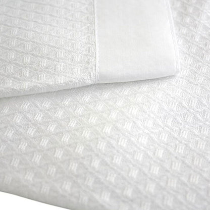 Rayon Bamboo Waffle Blanket Cot Size 140x120cm V442-JTC-BLANKET-BAMBOOWAFFLE-WHITE-CT