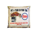 Australian Mancave Retro Cushion ESSO Crouching Tiger 40 x 40 cm V442-JTC-CUSHION-ESSOCROUCHINGTIGER-TAUPE-SQ