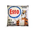 Australian Mancave Retro Cushion ESSO Upright Tiger 40 x 40 cm V442-JTC-CUSHION-ESSOUPRIGHTTIGER-TAUPE-SQ