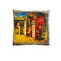Australian Mancave Retro Cushion Petrol Station 40 x 40 cm V442-JTC-CUSHION-PETROLSTATION-YELLOW-SQ