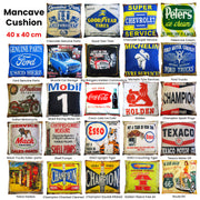 Australian Mancave Retro Cushion Route 66 40 x 40 cm V442-JTC-CUSHION-ROUTE66-YELLOW-SQ