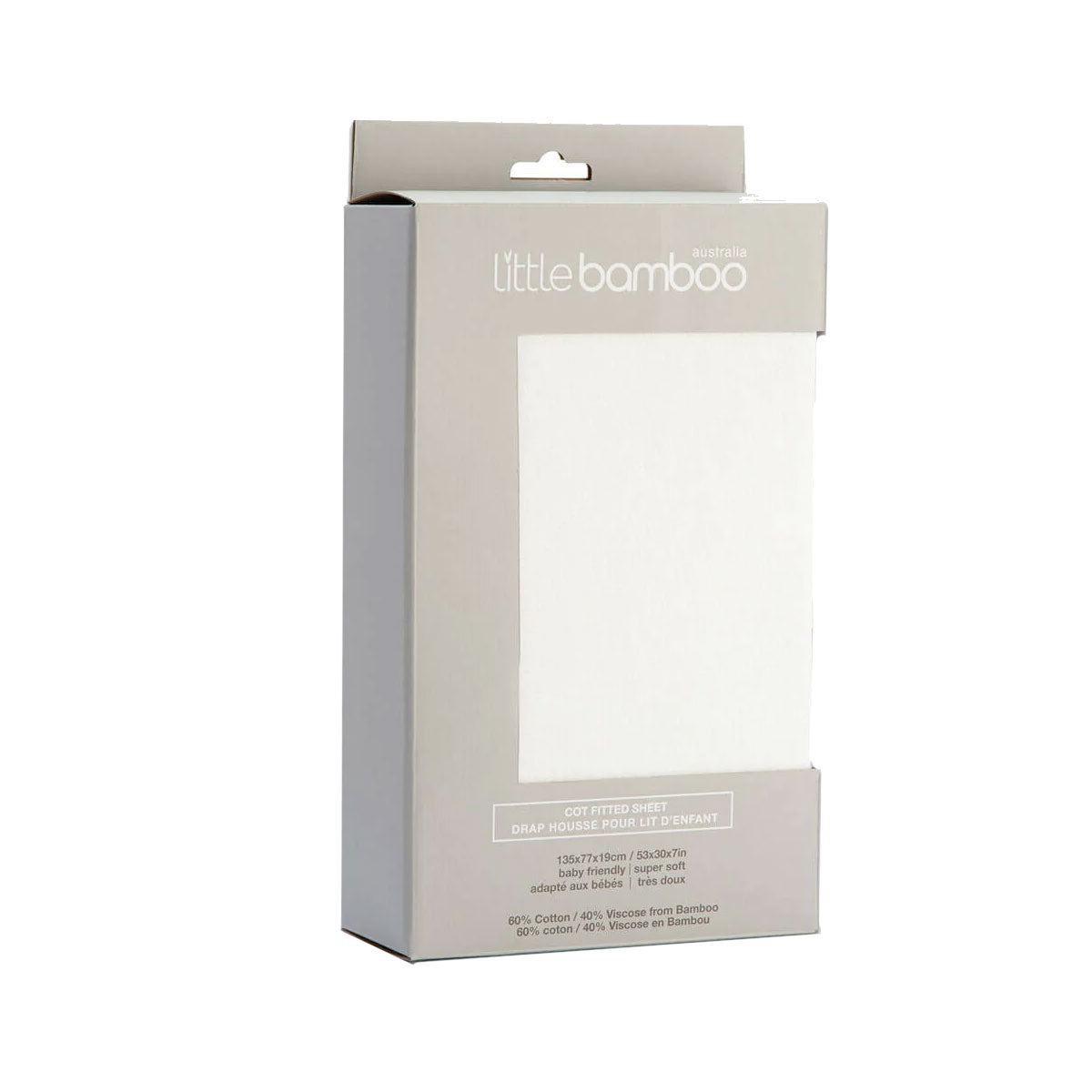 Little Bamboo Jersey Fitted Sheet Cot Size Natural V442-JTC-FITTEDS-LITTLEBAMBOO-NATURAL-CT