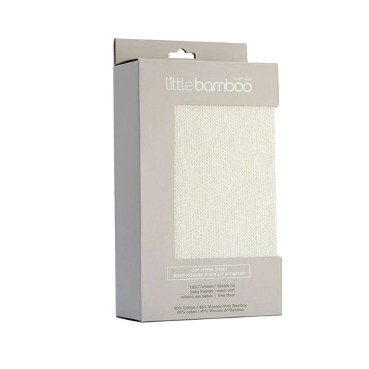 Little Bamboo Jersey Fitted Sheet Cot Size Marle Whisper V442-JTC-FITTEDS-LITTLEBAMBOOMARLE-WHISPER-CT