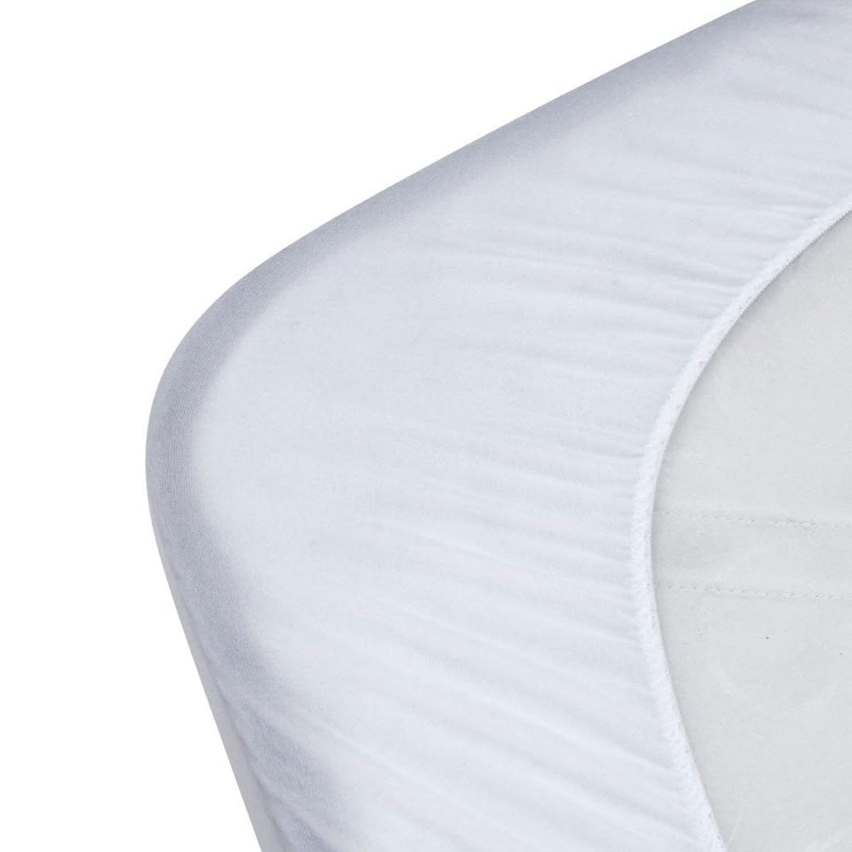 Waterproof Fitted Mattress Protector Standard Cot Size 131x69x19cm V442-JTC-MATTRESSP-STDWATERPROOF-WHITE-CT