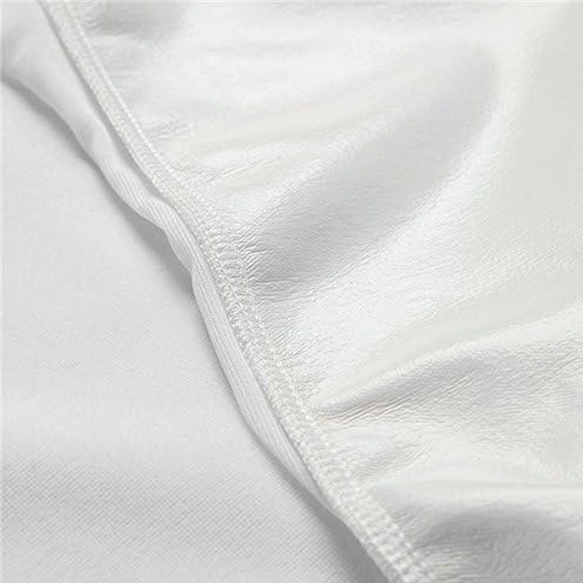 Waterproof Fitted Mattress Protector Standard Cot Size 131x69x19cm V442-JTC-MATTRESSP-STDWATERPROOF-WHITE-CT