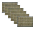 Set of 6 Streak Bamboo Table Placemats 30 x 45cm Grey Silver V442-JTC-PLACEMAT-BAMBOOEM2G-GREY-RE