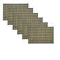 Set of 6 Streak Bamboo Table Placemats 30 x 45cm Grey Silver V442-JTC-PLACEMAT-BAMBOOEM2G-GREY-RE