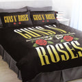 Guns N' Roses Quilt Cover Set Double 180 x 210cm V442-JTC-QUILTCS-GUNSNROSES-BLACK-DS