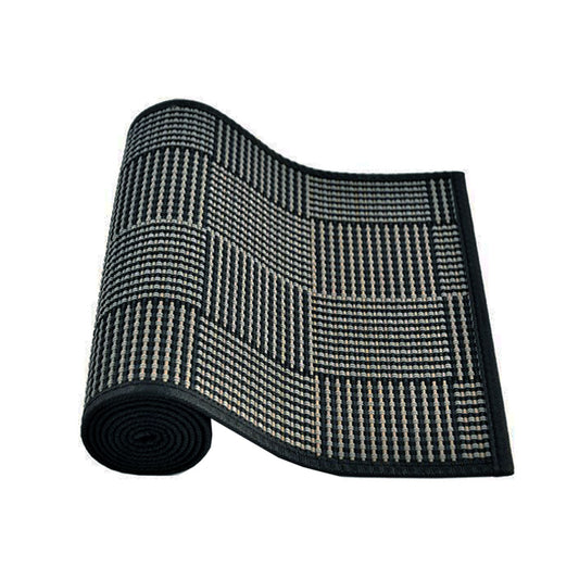 Louis Bamboo Table Runner Black Grey 140 x 33cm V442-JTC-TABLER-BAMBOOAJ06-BLACK-RE