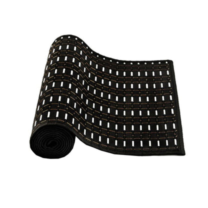 Streak Bamboo Table Runner 140 x 33cm Black Silver V442-JTC-TABLER-BAMBOOEM3BL-BLACK-RE