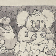 Set of 2 May Gibbs Mrs Bear's Party Cotton Heritage Tea Towels 50 x 70 cm V442-JTC-TEAT-SETOF2MRSBEARSPARTY-NATURAL-RE