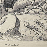 Set of 2 May Gibbs Mrs Bear's Party Cotton Heritage Tea Towels 50 x 70 cm V442-JTC-TEAT-SETOF2MRSBEARSPARTY-NATURAL-RE