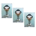 Set of 3 Zoo Portraits Microfiber Tea Towels Ostrich 67 x 45 cm V442-JTC-TEAT-SETOF3OSTRICH-GREY-RE