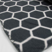 Aerial Printed Fleece Throw Rug 130 x 150 cm Charcoal Honeycomb V442-JTC-THROW-HONEYCOMB-CHARCOAL-RE