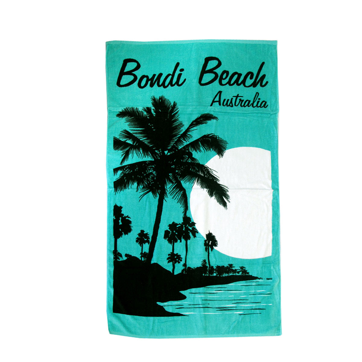 Aqua Blu Bondi Beach Aqua 100% Cotton Beach Towel 80 x 150 cm V442-JTC-TOWEL-BONDIBEACH-AQUA-RE