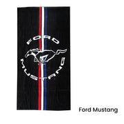 Ford Mustang Cars Printed 100% Cotton Beach Towel 75 x 150 cm V442-JTC-TOWEL-FORDMUSTANG-BLACK-RE