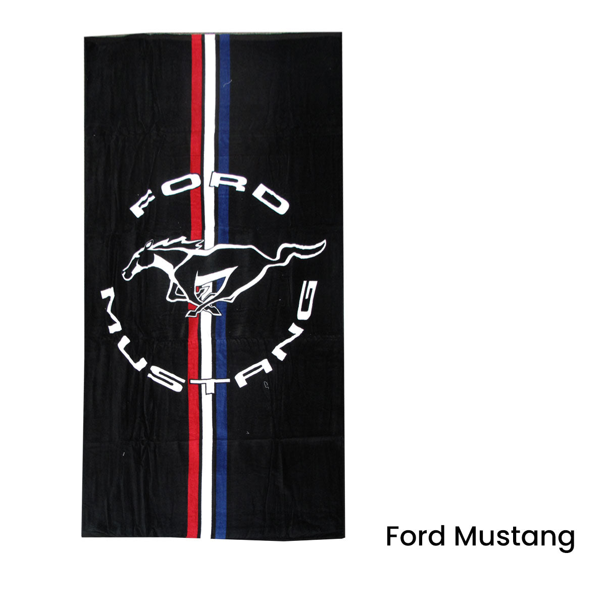 Ford Mustang Cars Printed 100% Cotton Beach Towel 75 x 150 cm V442-JTC-TOWEL-FORDMUSTANG-BLACK-RE