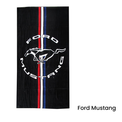Ford Mustang Cars Printed 100% Cotton Beach Towel 75 x 150 cm V442-JTC-TOWEL-FORDMUSTANG-BLACK-RE