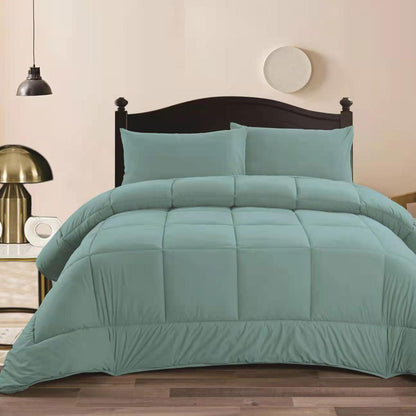 Ramesses Aqua 3- Piece Mink Flannel Comforter Set Queen V442-KIT-COMFORTER-3PCMINKFLANNEL-AQUA-QS