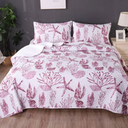 Ramesses Coast Pink 3 Pcs Bamboo Blend Ultrosonic Reversible Comforter Set King V442-KIT-COMFORTER-3PCSCOAST-PINK-KI