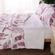 Ramesses Coast Pink 3 Pcs Bamboo Blend Ultrosonic Reversible Comforter Set King V442-KIT-COMFORTER-3PCSCOAST-PINK-KI