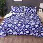Ramesses Spring Blue 3 Pcs Bamboo Blend Ultrosonic Reversible Comforter Set Queen V442-KIT-COMFORTER-3PCSSPRING-BLUE-QS