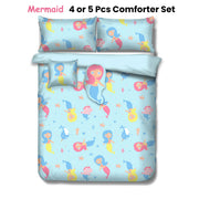 Ramesses Mermaid Kids Advventure 5 Pcs Comforter Set Double V442-KIT-COMFORTER-MERMAID-AQUA-DS